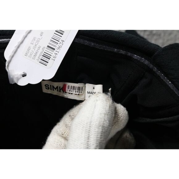 Jonathan Simkhai Jumpsuit Black 4 Puff Sleeveless Off The Shoulder Cotton Linen - Picture 10 of 16